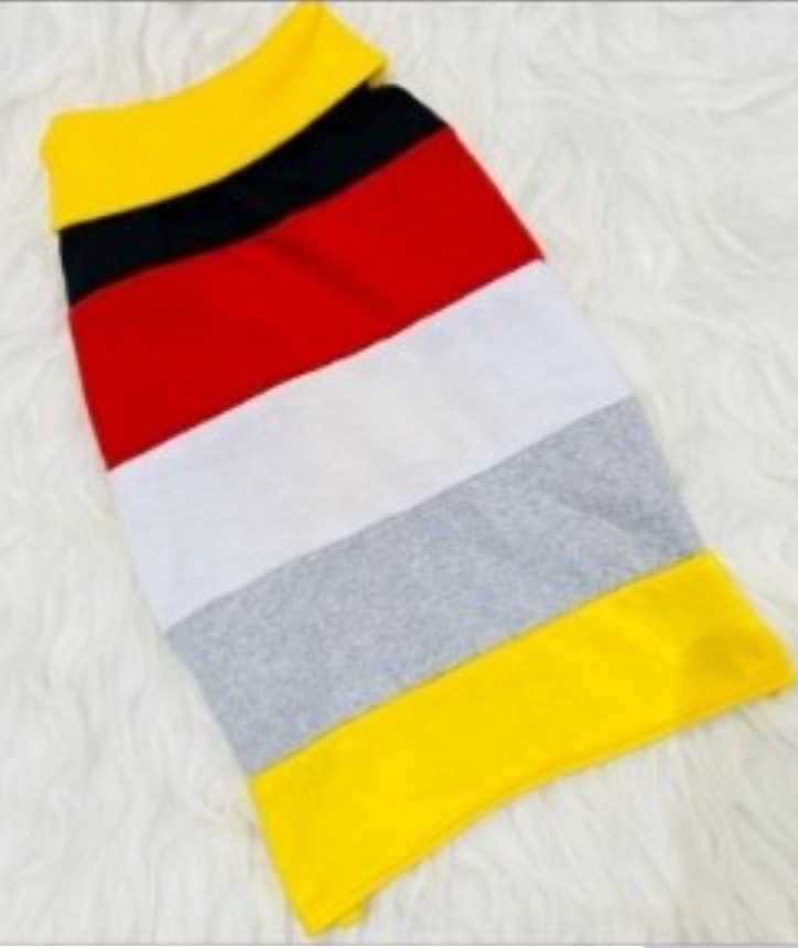 Vibrant Color-Blocked Polo Pet Shirt
