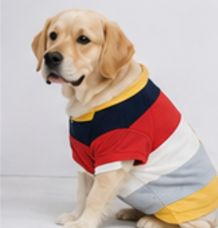 Vibrant Color-Blocked Polo Pet Shirt