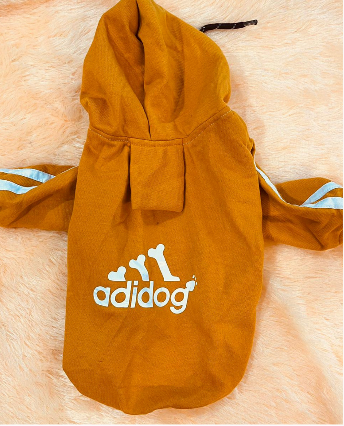Mustard Yellow "Adidog" Athletic Pet Hoodie