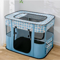 Foldable Portable Pet Playpen with Mesh Panels (Square)
