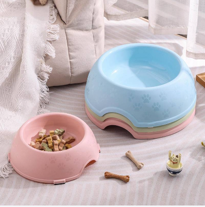Non-Spill Lightweight Plastic Pet Feeding Bowl