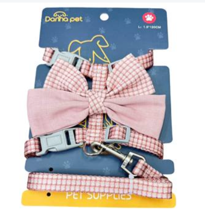 Lightweight Adjustable Gingham Plaid Harness Set