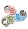 2-in-1 Fish-Shaped Slow Feeder & Stainless Steel Dish