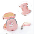 Embroidered Bunny Mesh Vest Harness Set