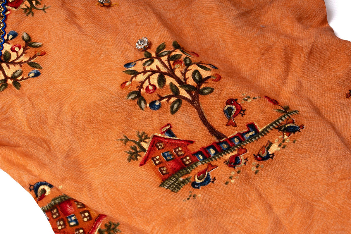 Vibrant Printed Pet Shirt with Resort Collar