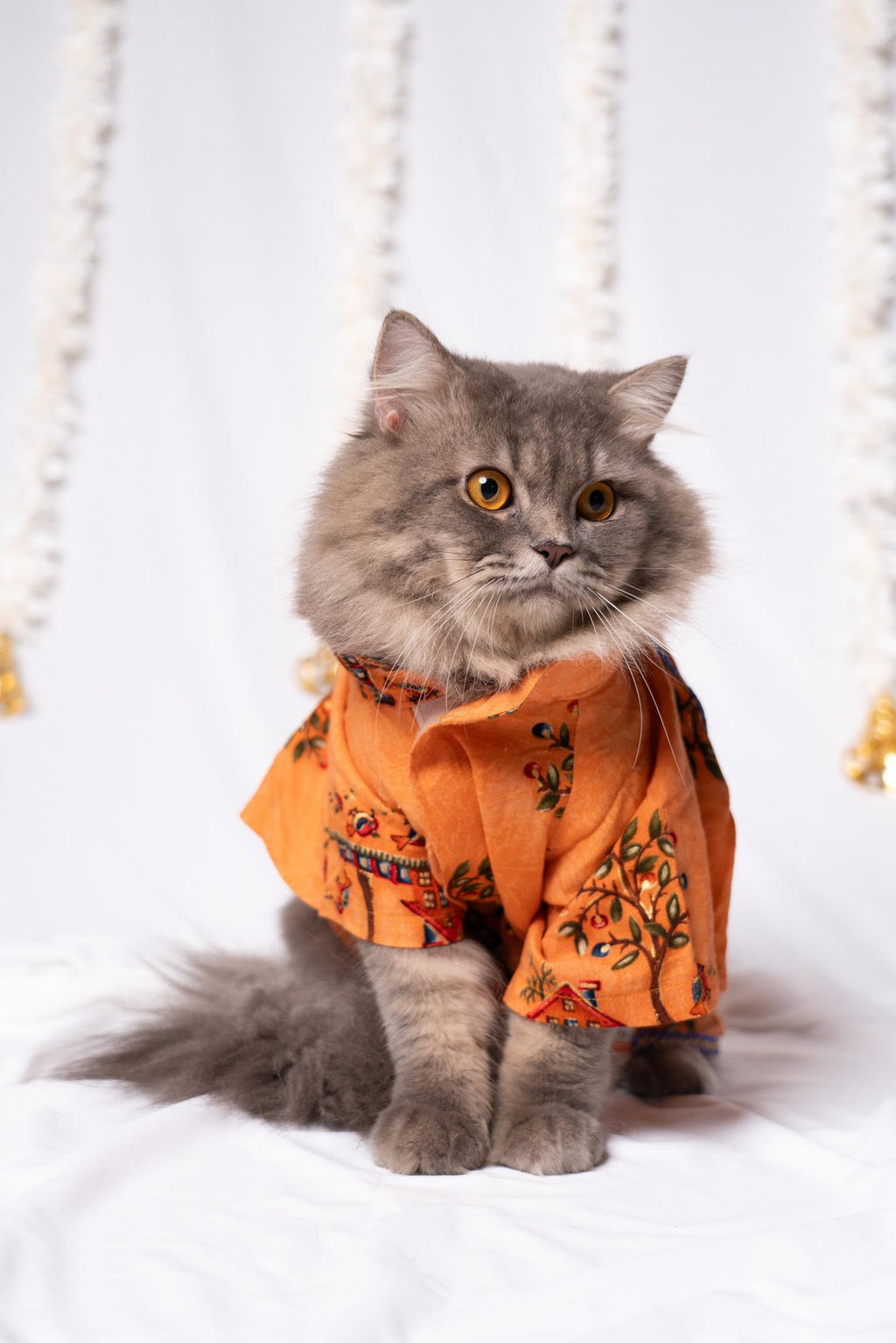 Vibrant Printed Pet Shirt with Resort Collar